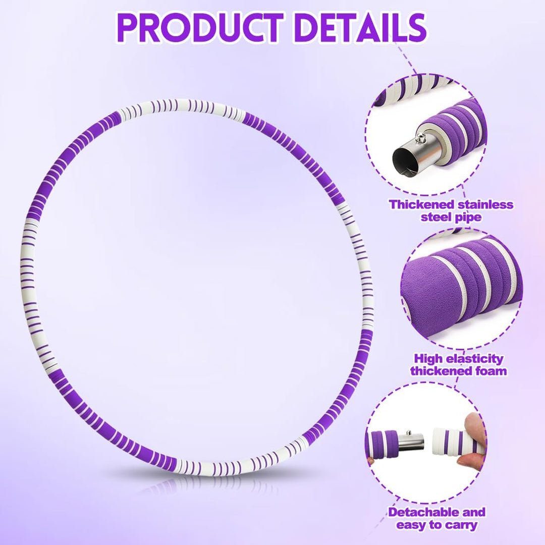 Hula Hoop Reifen Erwachsene, 1,1Kg Hullahub Reifen zum Abnehmen, 93 cm Durchmesser, 8 Segmente Abneh