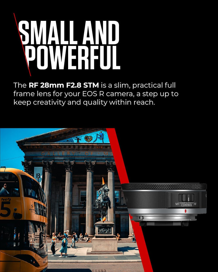 Canon RF 28mm F2.8 STM Pancake-Objektiv (Kameraobjektiv für Reise- und Strassenfotografie, 1:2,8 Lic