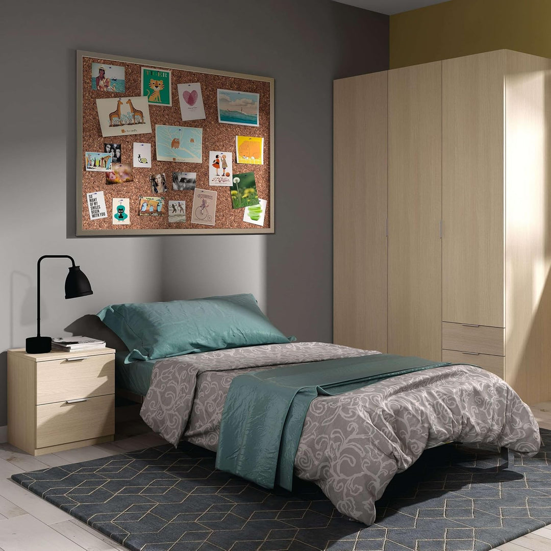 Habitdesign Nachttisch, Office Book, Low-Cost-Modell, Eichen-Finish, Masse: 38 cm (Breite) x 45 cm (