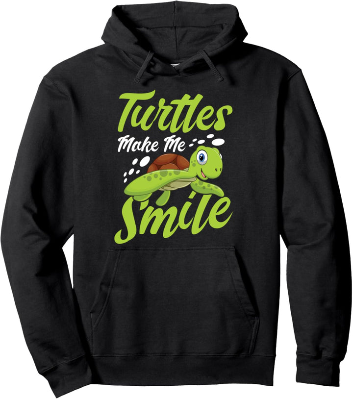 Turtles Make Me Smile Geschenk Schildkröten Pullover Hoodie
