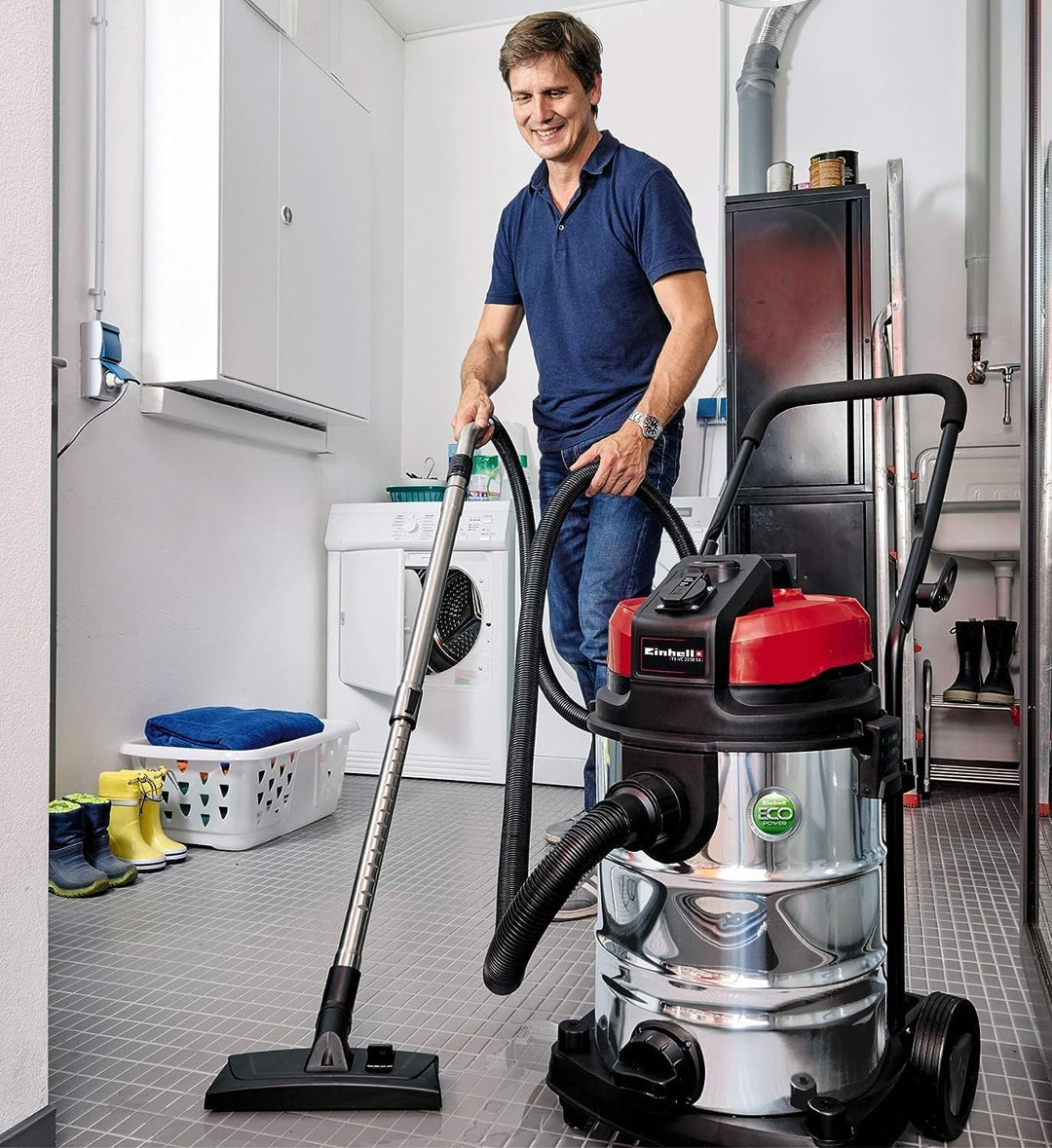 Einhell Nass-Trockensauger TE-VC 2230 SA (ECO-Technologie, 1.150 W, 30l Edelstahlbehälter, Blasansch
