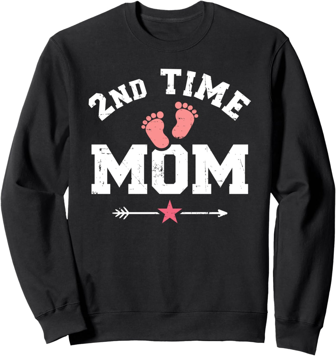 Zweifache Mama zweites Mal Mutter Sweatshirt
