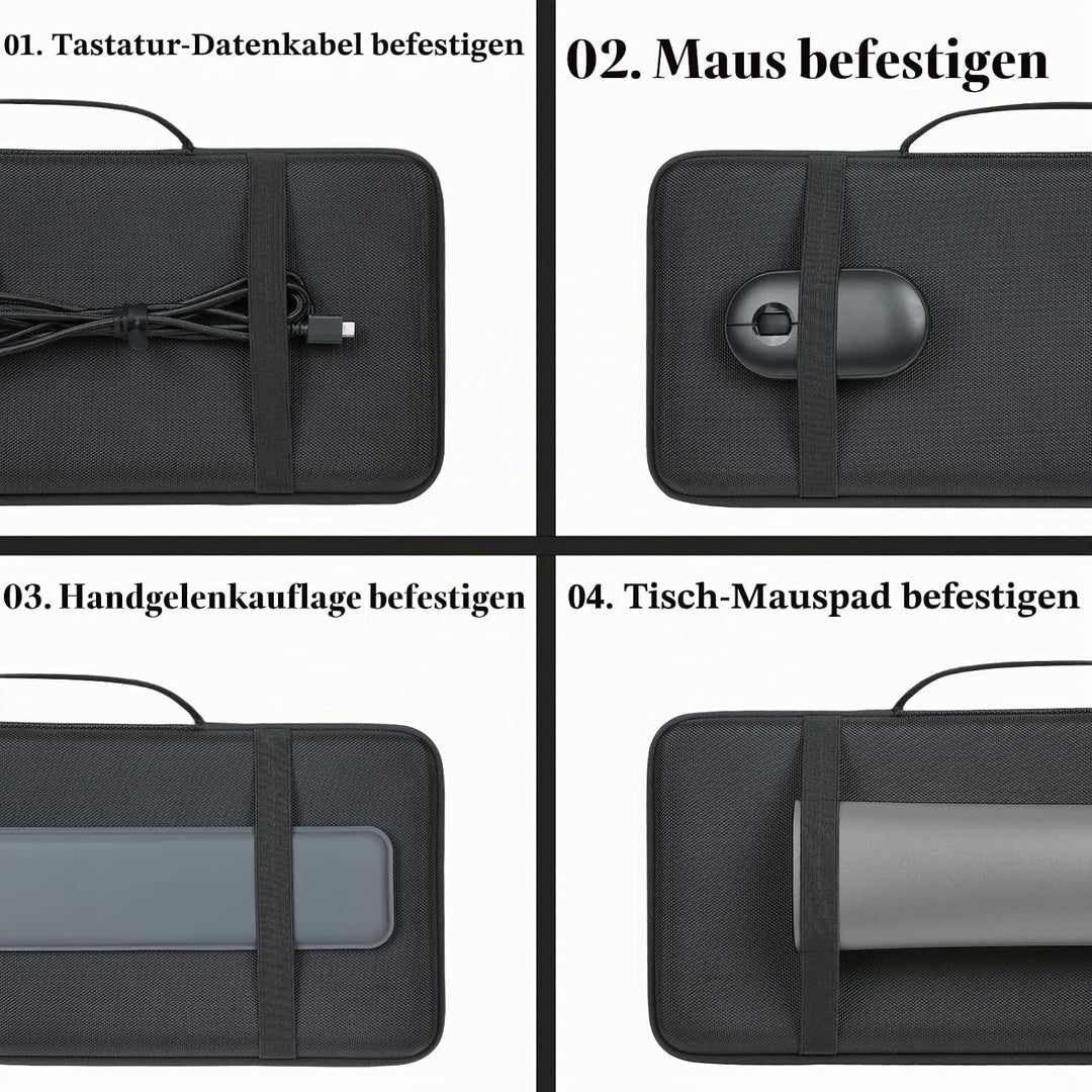 co2CREA Harte Tastatur reiseschutzhülle Etui Tasche für Razer cynosa V2 /Cynosa Chroma/BlackWidow V3