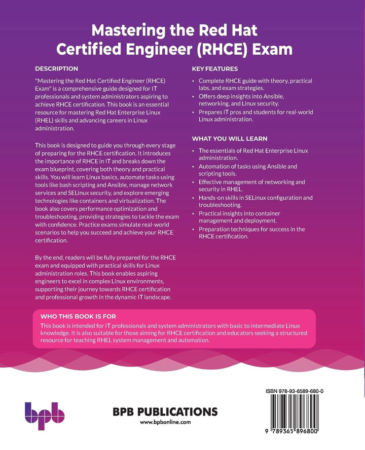 Mastering the Red Hat Certified Engineer (RHCE) Exam: Your complete guide to Linux administration, a