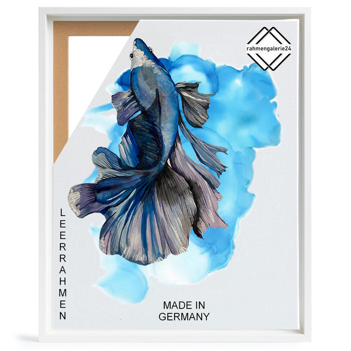 rahmengalerie24 Schattenfugenrahmen 50x60 cm weiss für Leinwand Bilderrahmen Keilrahmen für Leinwänd