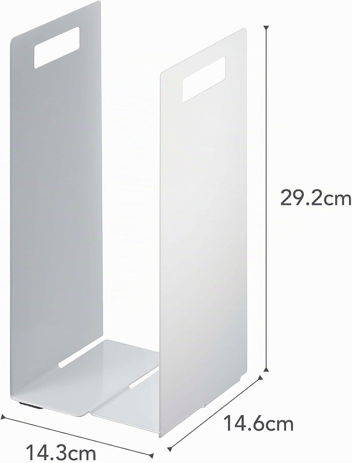 Yamazaki 4316 Tower Towel Organizers (Set of 2), White, Steel, 14.5 x 14.5 x 30 cm One Size Weiss, O