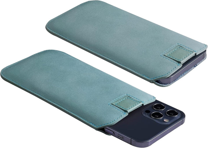 Suncase Original Leder Etui kompatibel mit iPhone 16 Pro (6,3 Zoll) Hülle Tasche Ultra Slim Ledertas