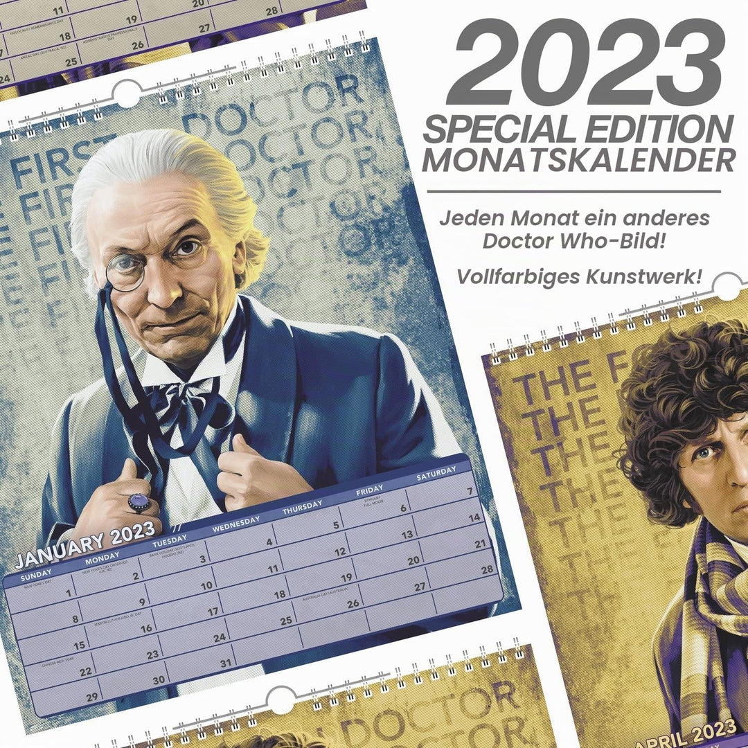 Day Dream Calendars DDSE652823 Doctor Who Monatskalender, Sonderausgabe, 16 Monate, 33 x 38 cm Docto