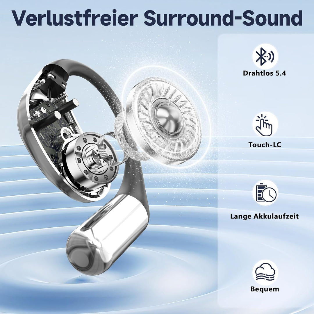KI Übersetzer Kopfhörer mit Echtzeit Übersetzung, Bluetooth 5.4, HiFi Sound, LED Batteriestandsanzei