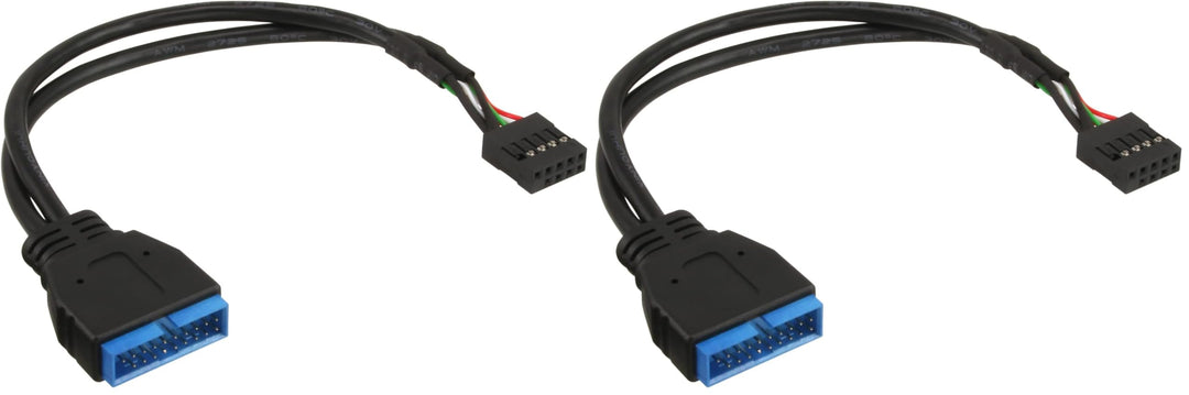InLine 33449I USB 2.0 zu 3.0 Adapterkabel intern, USB 2.0 Mainboard auf USB 3.0 intern, 0,15m (Packu