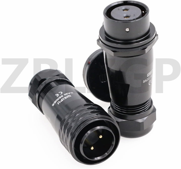 ZBLZGP WEIPU SA20 2 Pin 25A 500V Wasserdichter Luftfahrtstecker M20 Elektronik Monitor TV Solar Netz