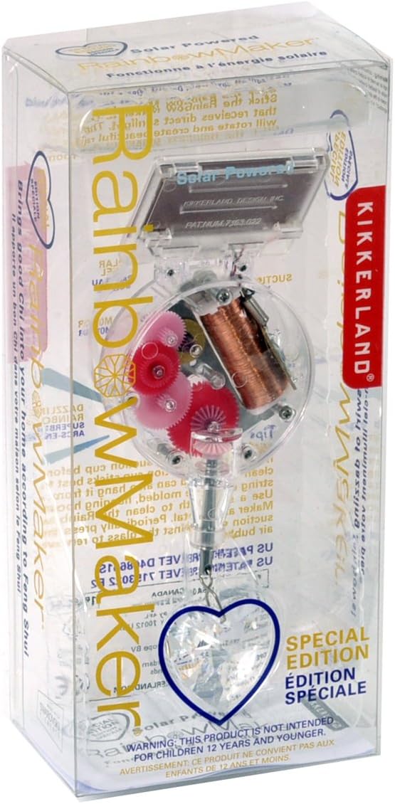 Rainbowmaker Heart solarbetrieben mit original Herz Swarowski Kristall zaubert Regenbogeneffekte
