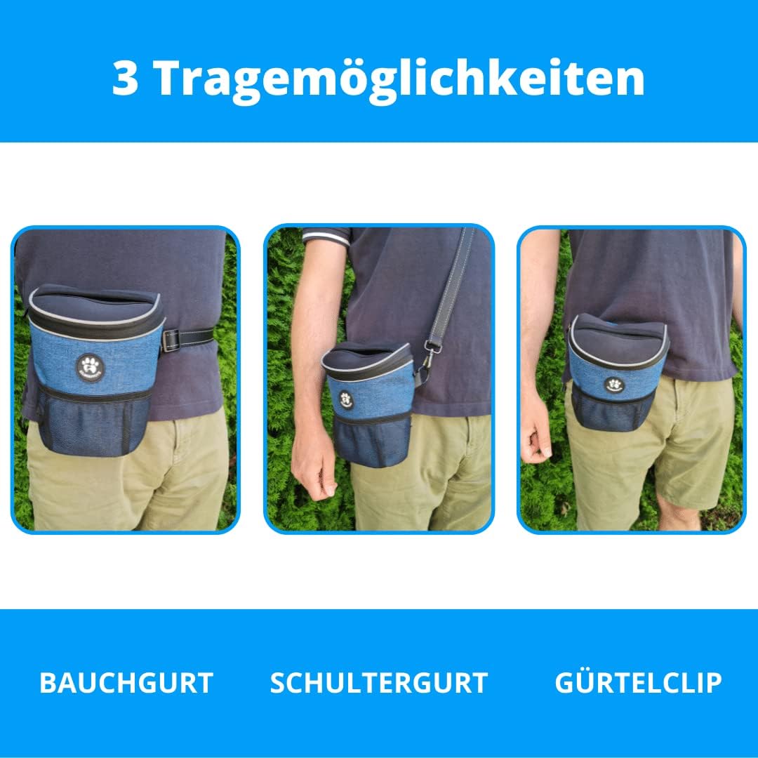 Premium Leckerlibeutel für Hunde - Perfekt für die Welpenerziehung & das Training - Funktional, prak