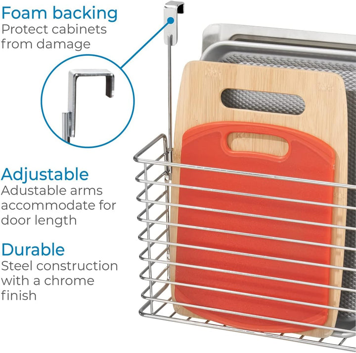 iDesign 48810EU Classico Aufbewahrungskorb zum Hängen über den Küchenschrank für Schneidebretter, Ba