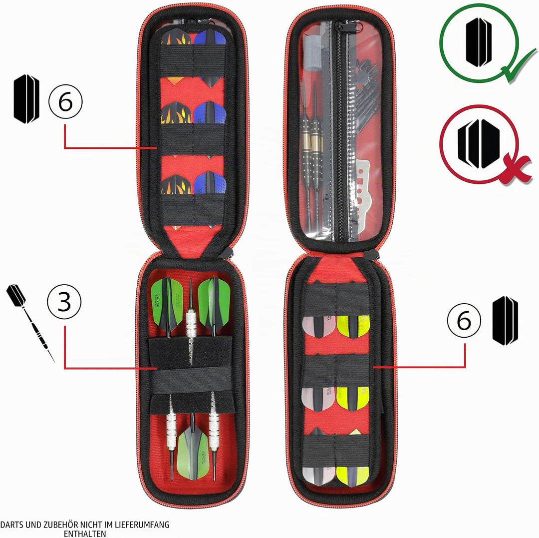 USA Gear Dartkoffer Halfter - 3-Dart-Tasche für Soft-Tip-Darts mit Aufbewahrung für Kunststoffspitze