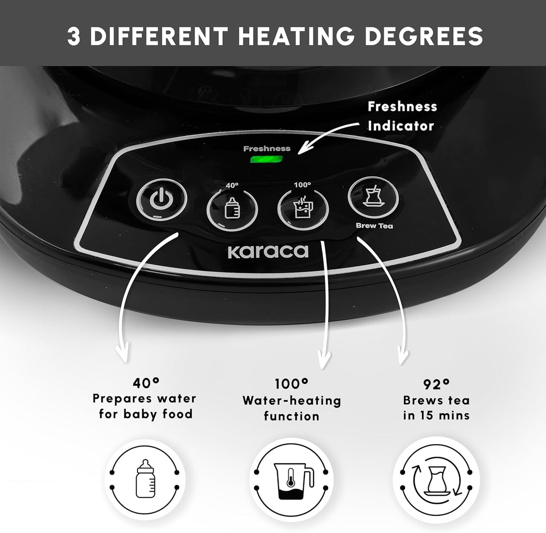 Karaca Caysever Maschine, Stahl, Chrome 1700 W, BPA-frei, 0,8 Lt Fassungsvermögen Glas-Teekanne, 1,5