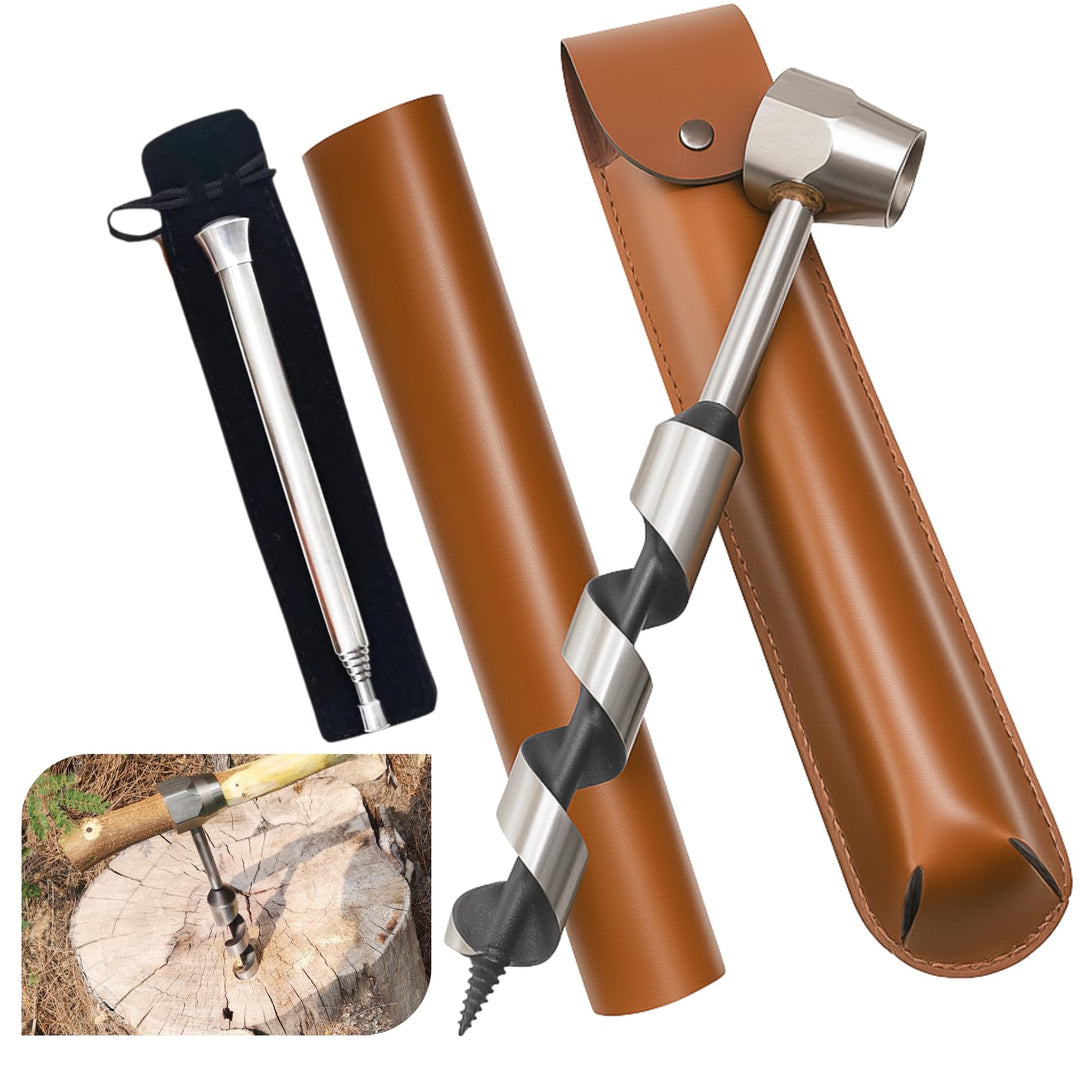 Handbohrer Bushcraft Manueller Schraubenschlüssel, Handbohrer Outdoor Schlangenbohrer Bushcraft mit