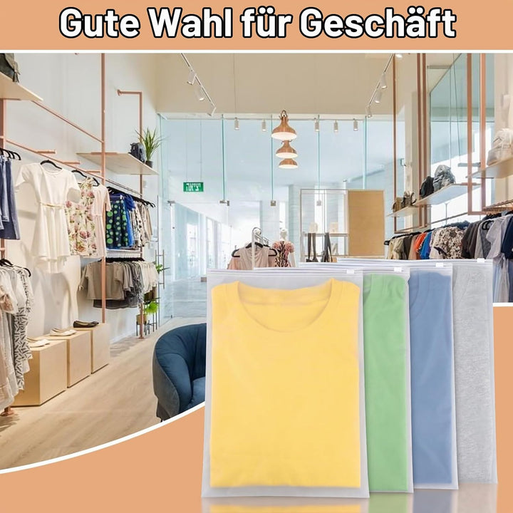 Beutel mit Reissverschluss, 100 Stück 25 * 35cm Zip Beutel Klein, Kleiderbeutel für Reisen, Zip Orga