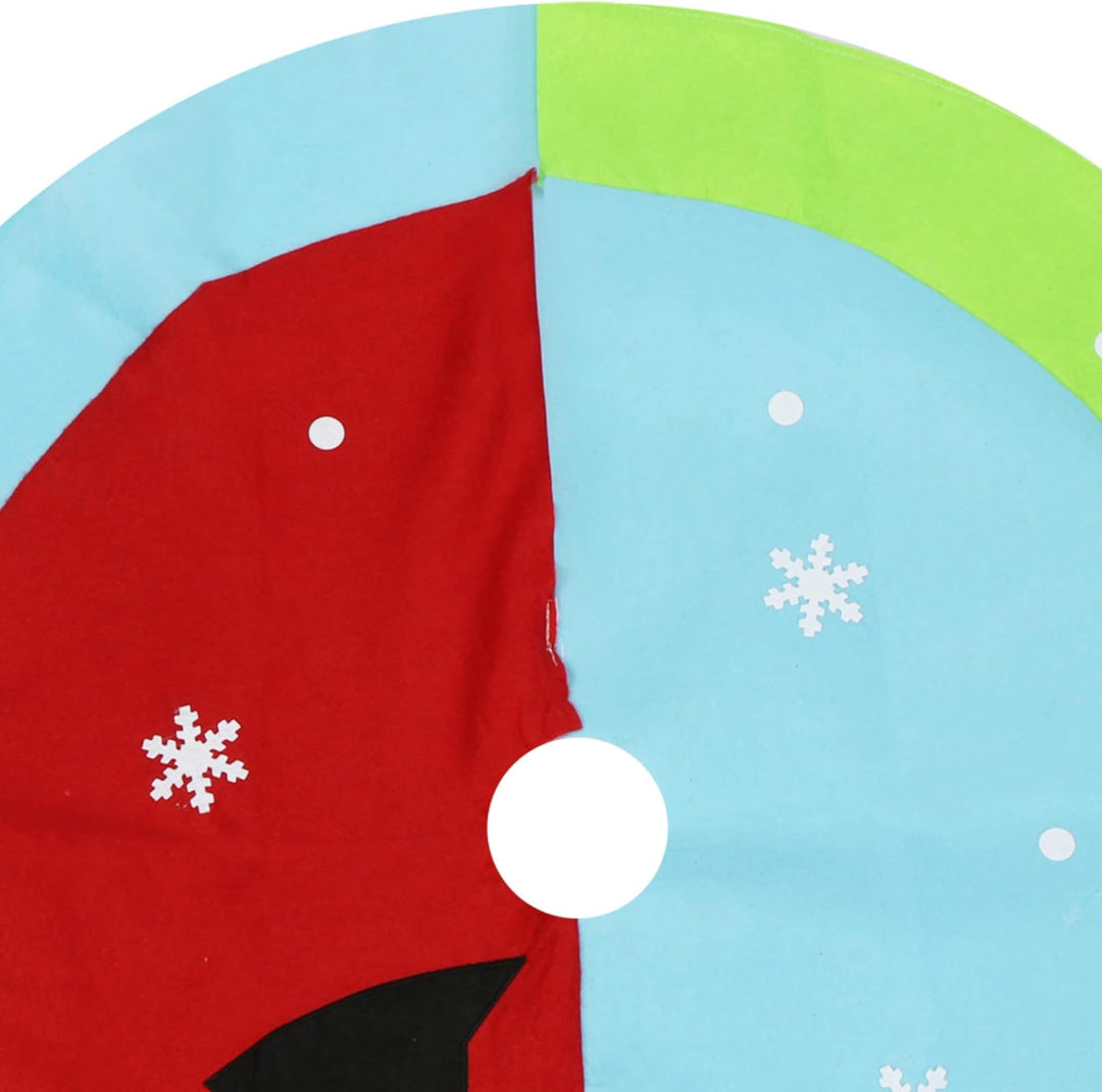 com-four® Christbaumdecke Ø 100 cm - Weihnachtsbaum Unterlage mit weihnachtlichem Motiv - Weihnachts