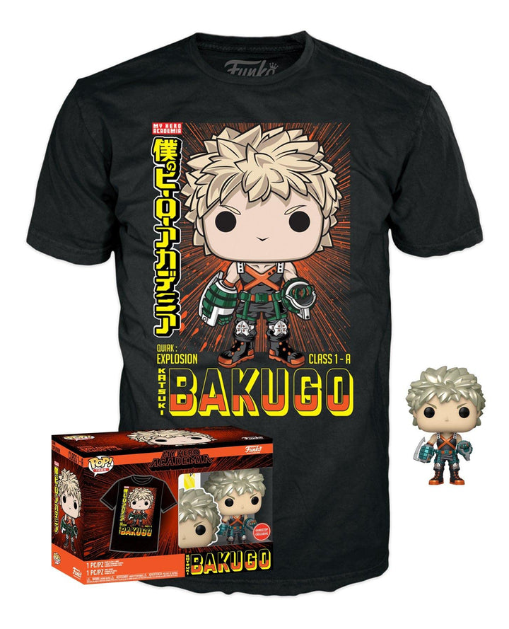 Funko Pop! & Tees (Adult): My Hero Academia - Katsuki Bakugo (Metallic) (Special Edition) Vinyl Figu