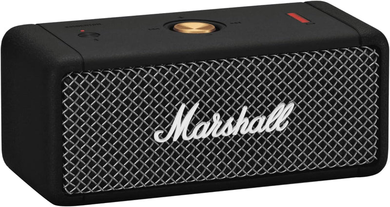 Marshall Emberton Bluetooth Tragbarer Lautsprecher, Kabelloser, Wasserabweisend - Schwarz Schwarz Tr