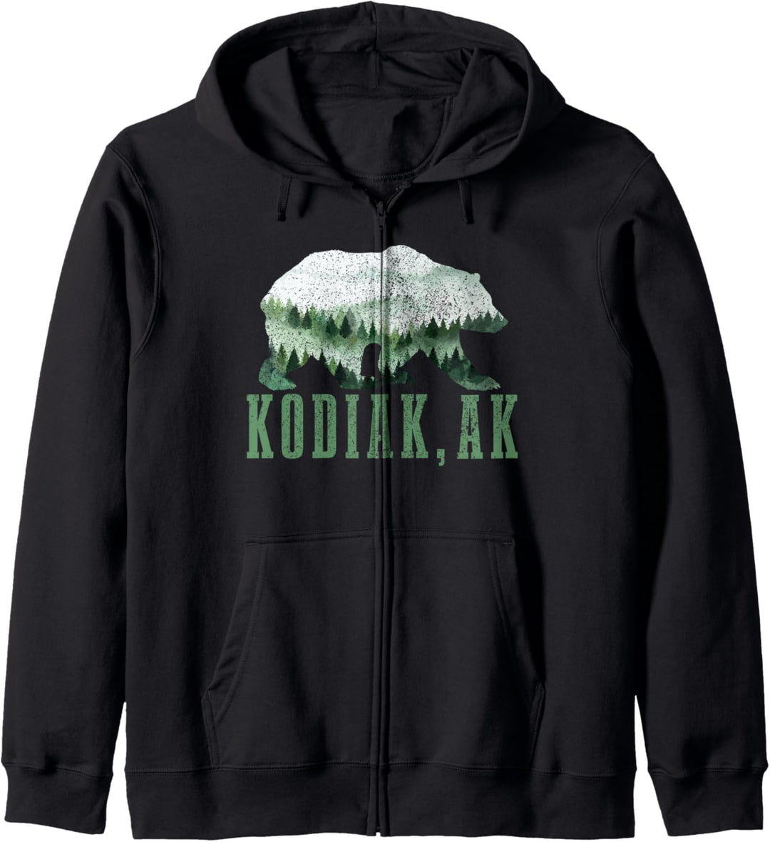 Kodiak Alaska Bär Grizzlybär Natur Outdoor USA Souvenir Kapuzenjacke