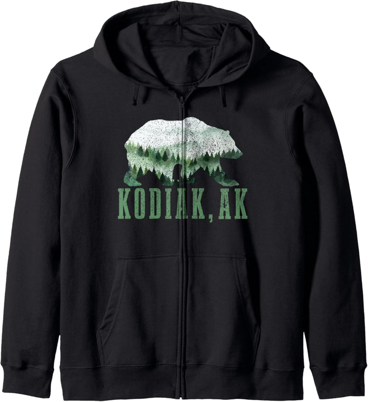 Kodiak Alaska Bär Grizzlybär Natur Outdoor USA Souvenir Kapuzenjacke