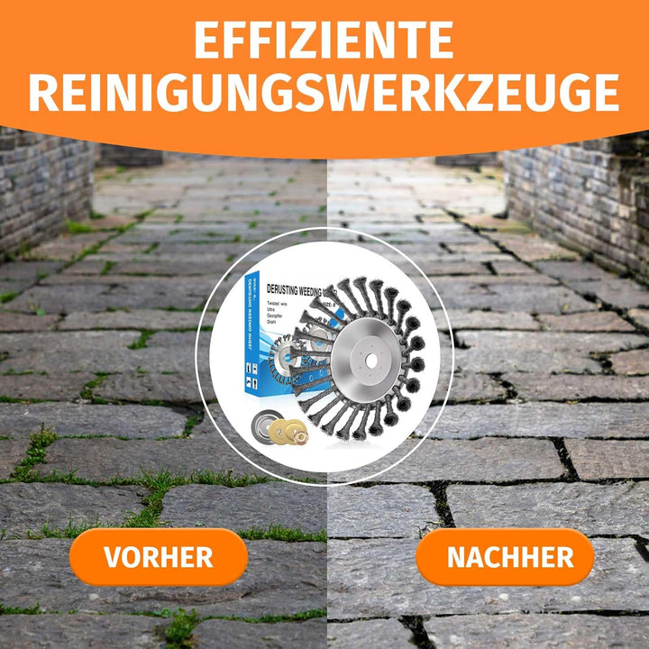 Profi Unkrautbürste für Freischneider, 25,4 mm wildkrautbürste, Drahtbürste Für Freischneider Unkrau