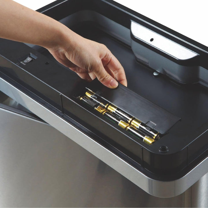 EKO Mirage Sensor-Mülleimer 45 L, Edelstahl-Abfalleimer für die Küche mit Bewegungssensor, Soft-Clos