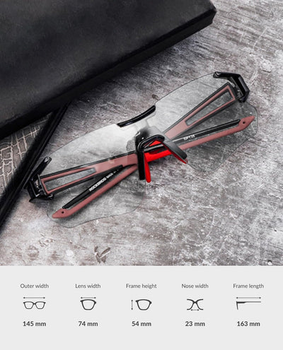 ROCKBROS Fahrradbrille Selbsttönend für Damen Herren, Photochrome Radsportbrille Sonnenbrille mit UV