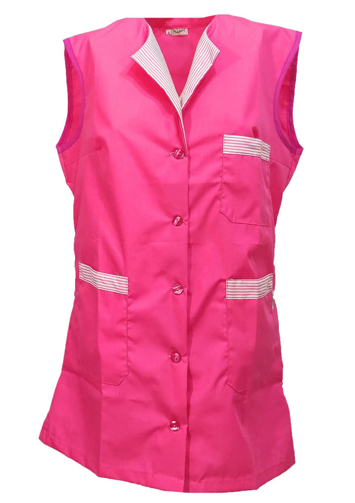 fratelliditalia.org Damen-Kittel Armloch Arbeit Schule Delikatessen Arbeiter Küche fuchsia XXL, fuch
