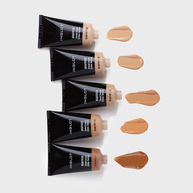 Inglot Beautifier, Tönungscreme, Glatter Teint mit Zarter Farbe, mit HD-Pigmenten, Auch für Empfindl