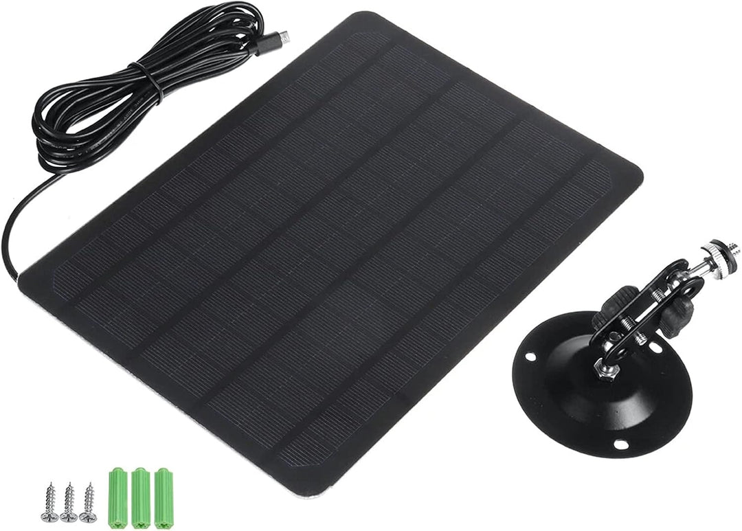 10W 5V Micro-USB-Solarpanel 2000mAh 360-Grad-Rotation Wasserdichte an der Wand befestigte Monokrista