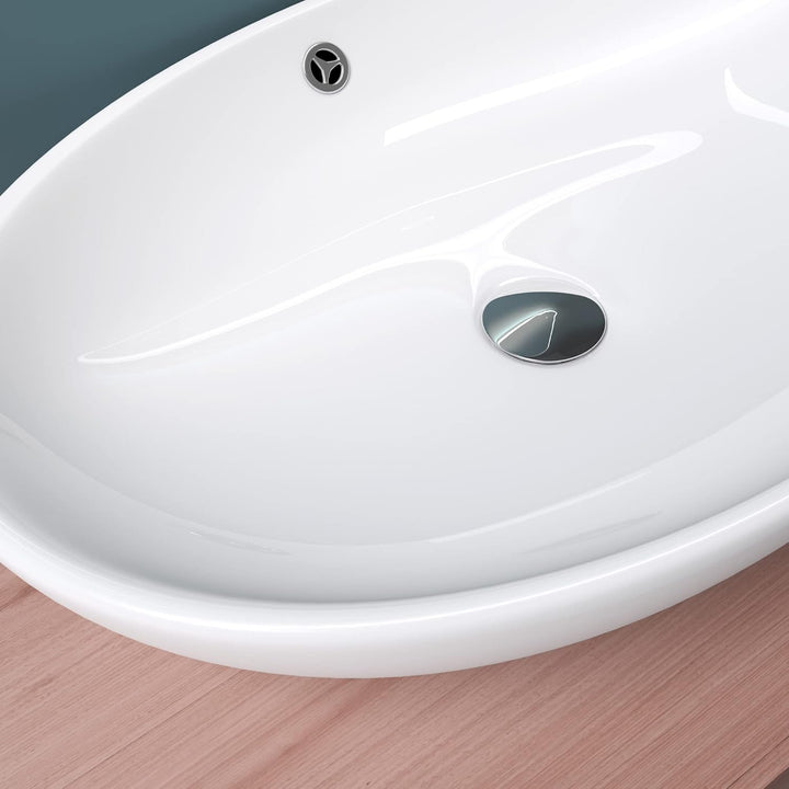 Mai & Mai Aufsatzwaschbecken aus Keramik weiss mit Nano-Beschichtung Brüssel306 Weiss | Modell Br306