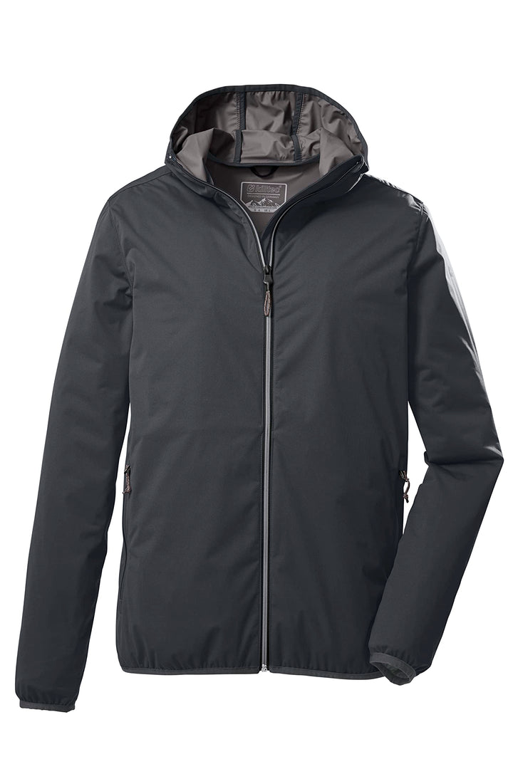 Killtec Herren Kos 60 Mn Jckt 2-Lagen Fuktionsjacke/Outdoorjacke mit Kapuze, packbar M Schwarz, M Sc