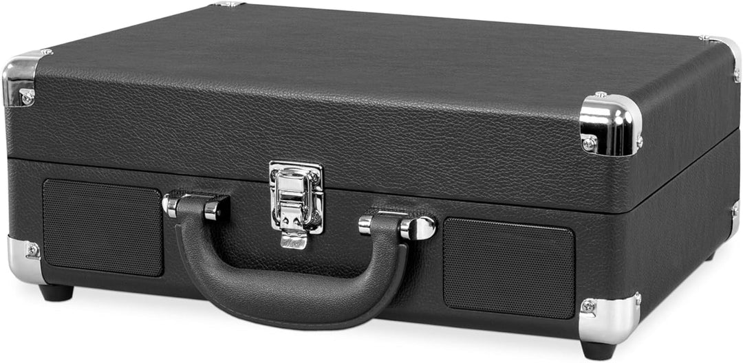 Victrola Journey Bluetooth Kofferplattenspieler mit DREI Abspielgeschwindigkeiten | Schwarz | VSC-55