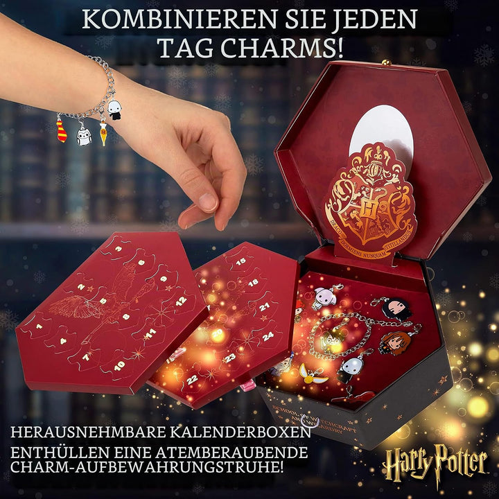Harry Potter Adventskalender 2024 Schmuck Weihnachts mit Charms - Geschenke für Mädchen Jewellery Bo