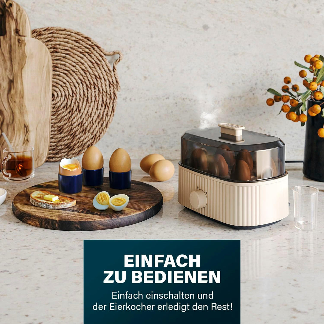 Princess Eierkocher, 6 Eier Kapazität, 300W, Messbecher für Weich/Mittel/Hart, Abschaltautomatik, BP