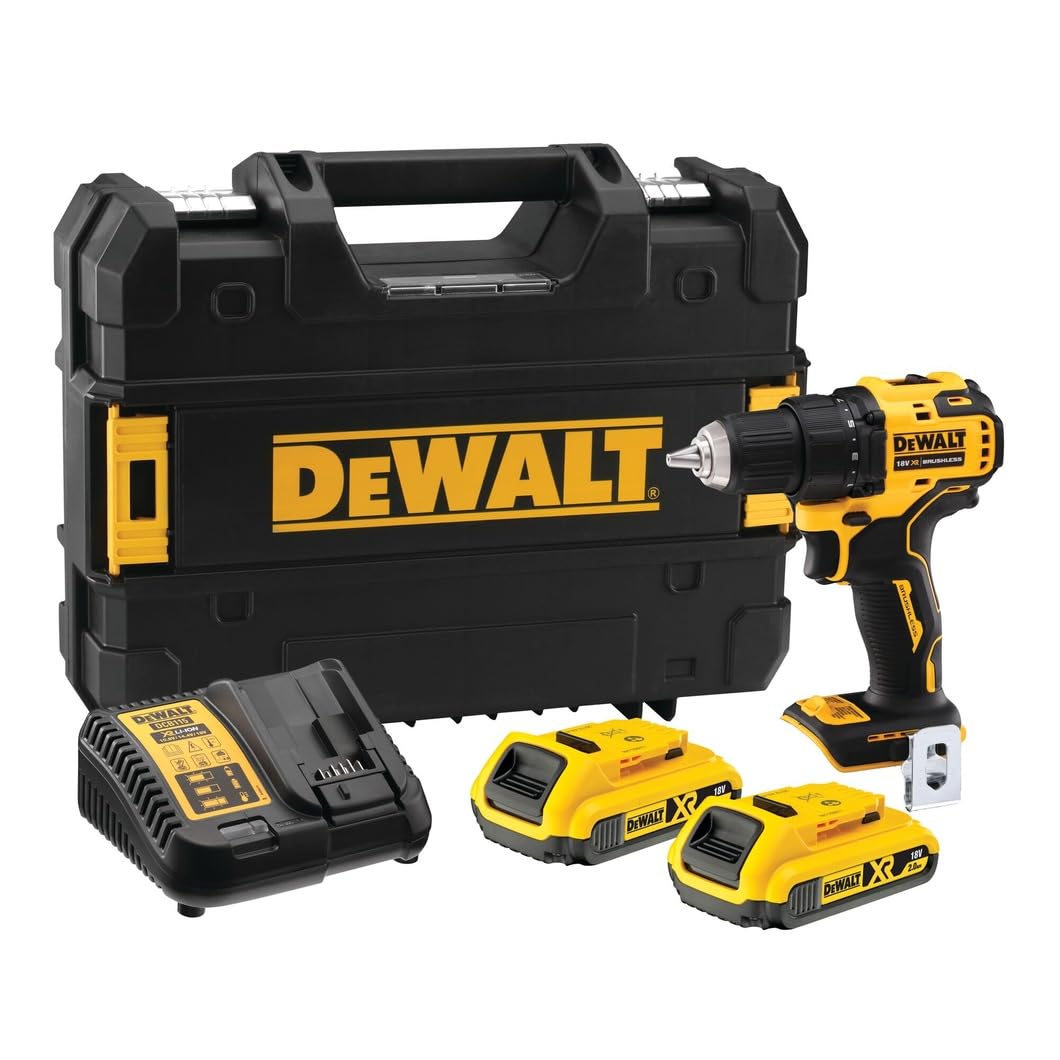 DeWalt DCD708D1T-QW 18V XR Brushless Akku-Bohrschrauber 65Nm, 2-Gang, 13 mm Schnellspannbohrfutter,