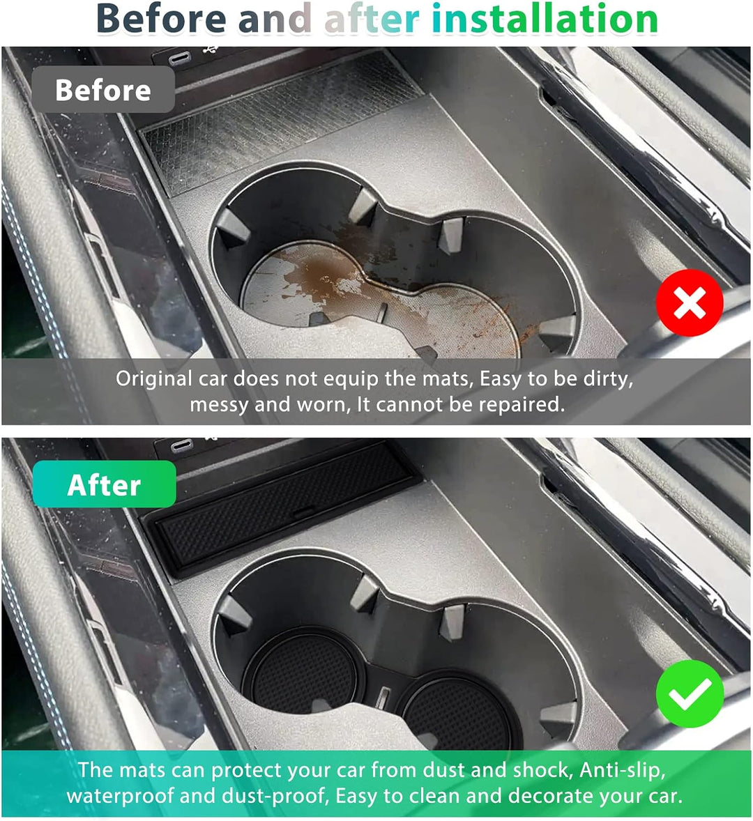 GAFAT Kompatibel mit Renault Austral E-Tech Hybrid (Automatikgetriebe) 2022 2023 Antirutschmatten, A