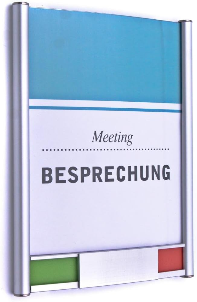 Logistic Sign System Türschild Primus 133/170 mit Frei/Besetzt-Anzeige, Rot/Grün- Anzeige