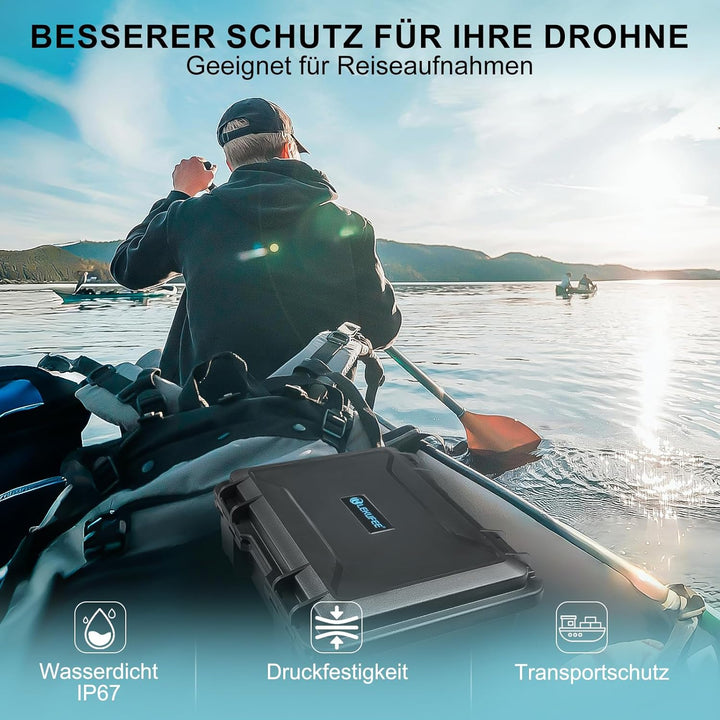 Lekufee Wasserdichte Tragetasche für DJI Air 3S/3 Fly More Combo, RC N3/N2/Pro/2 Fernbedienung und D