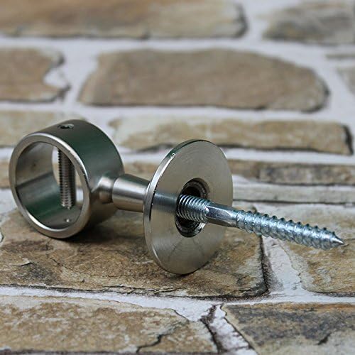 2 Endkappen und 7 Seilträger "Nickel matt" für 30mm Handlaufseil 2 Endkappen & 7 Seilträger, 2 Endka