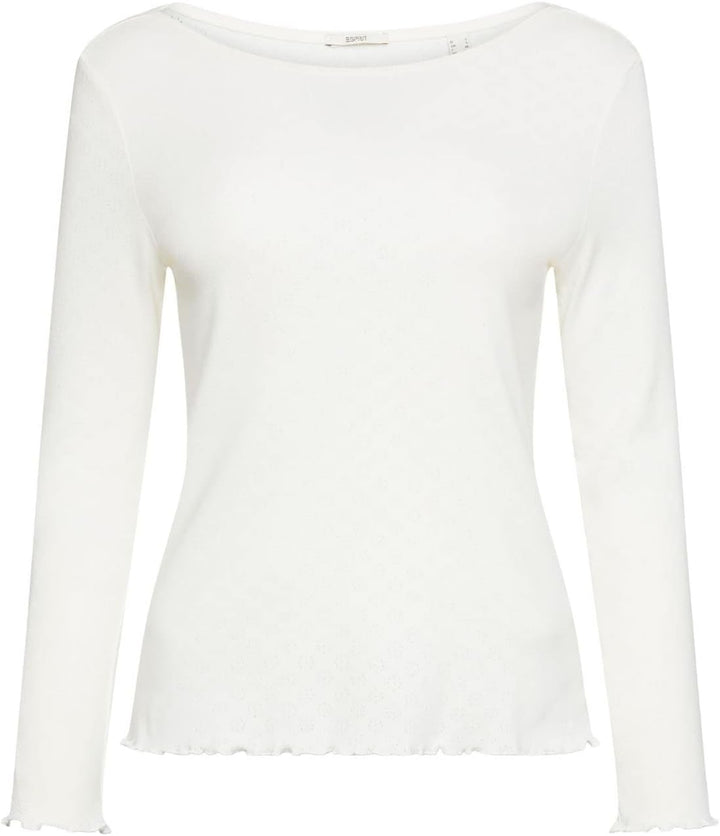 ESPRIT Damen T-Shirt XS 110/Off White, XS 110/Off White