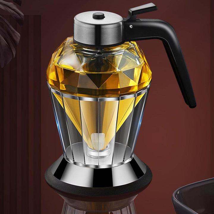 Diamond Honigflaschenpresse aus transparentem Glas, 200 ml, Handölspender Sojasauce, Miokyclepumi4a2