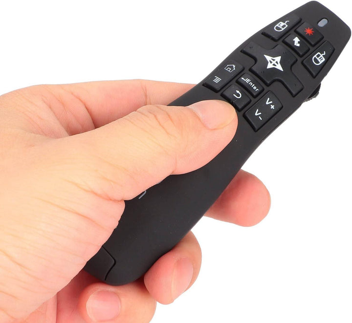 Präsentationsklicker mit Air Mouse, 2,4 G Ergonomisches Design, Kabellose Presenter-Fernbedienung fü