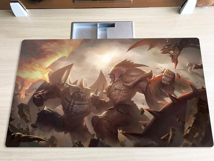 Mlikemat Playmat Exodia VS 3 Gods TCG CCG Sammelkartenspielmatte ohne Zonen, inklusive Tasche (ZD039