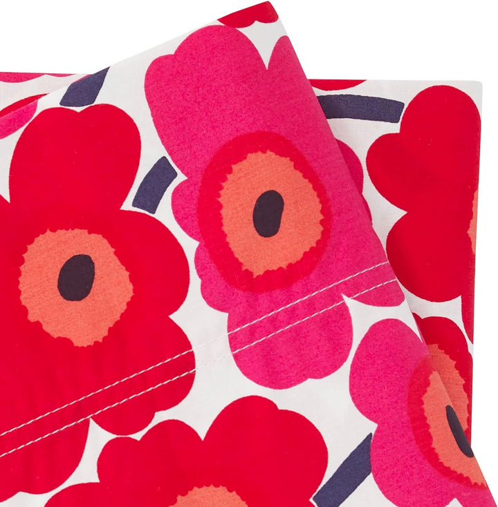Marimekko - Kissenbezug-Set, Baumwoll-Perkal-Bettwäsche, Glatte und Coole Heimdekoration (Mini Unikk