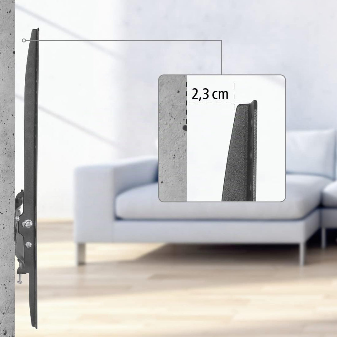 Hama TV Wandhalterung (TV Wandhalterung 65 Zoll, VESA 75x75 bis VESA 200x200, bis 35 kg, Wandabstand