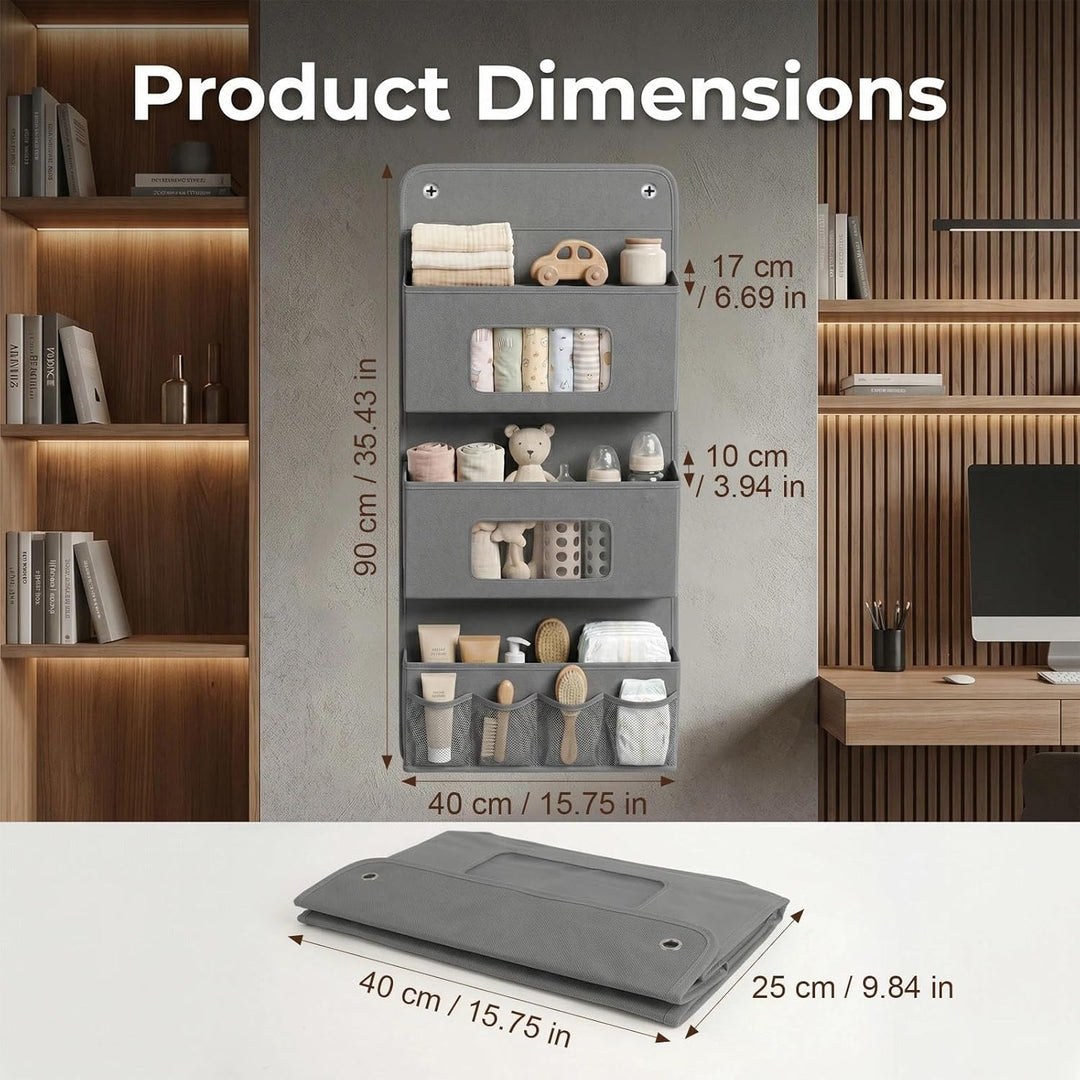 Hänge Organizer mit 3 Fächern, Hängeorganizer 3-Schichten 40x90cm, Kleiderschrank Organizer Hängend,